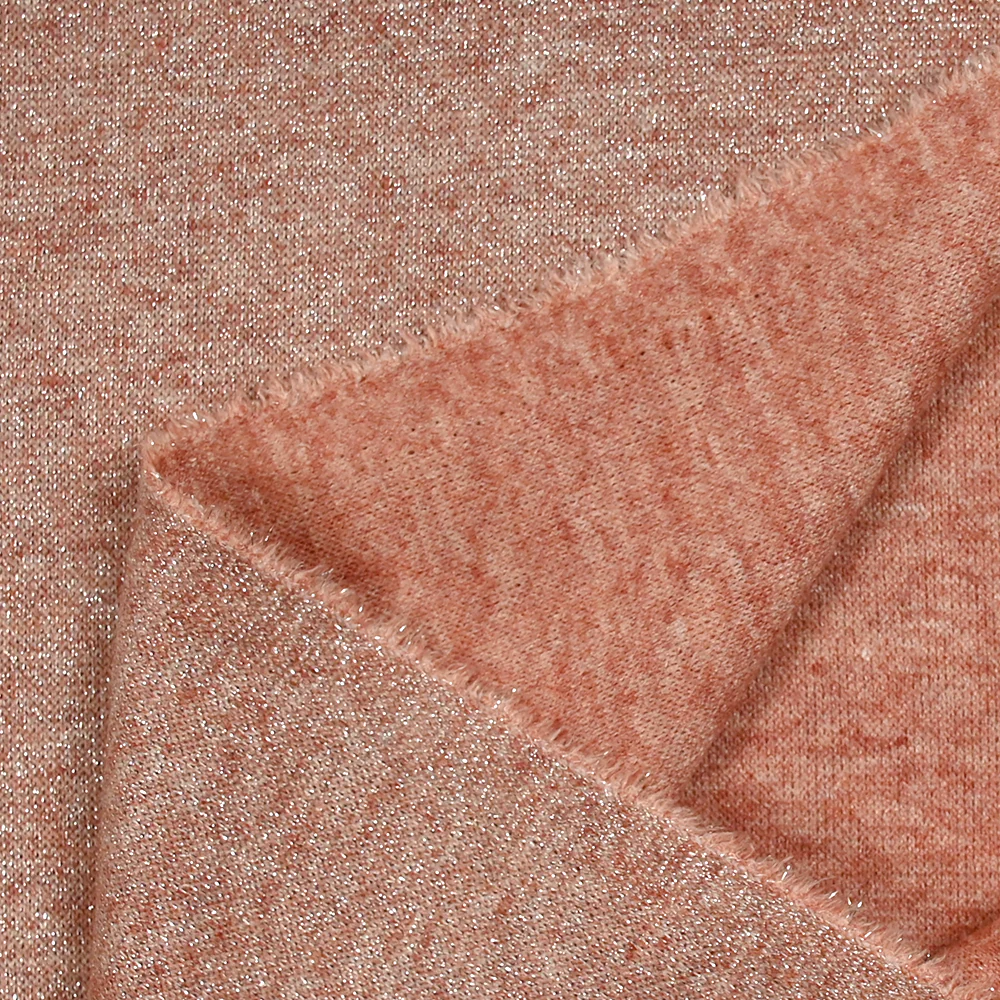 Maille Iris lurex fond saumon - Image 5