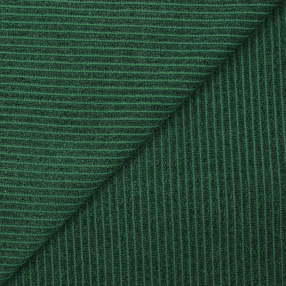 Maille Louise côtelée vert forêt