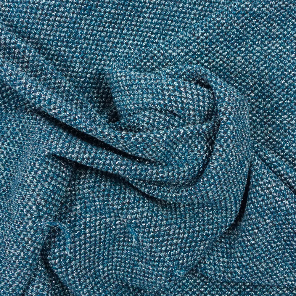 Maille Maya irisée bleu canard - Image 2