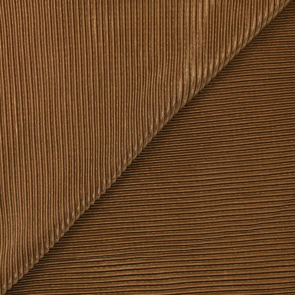 Maille plissée satinée noisette