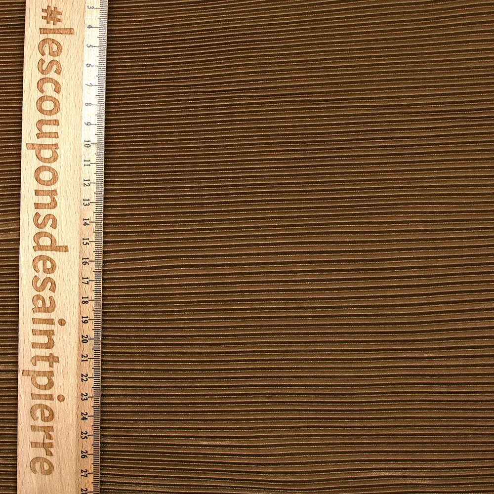 Maille plissée satinée noisette - Image 3