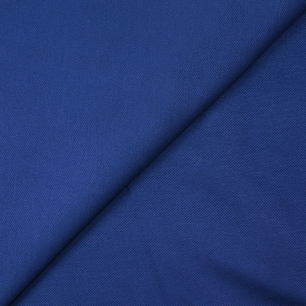 Maille polycoton sergée bleu
