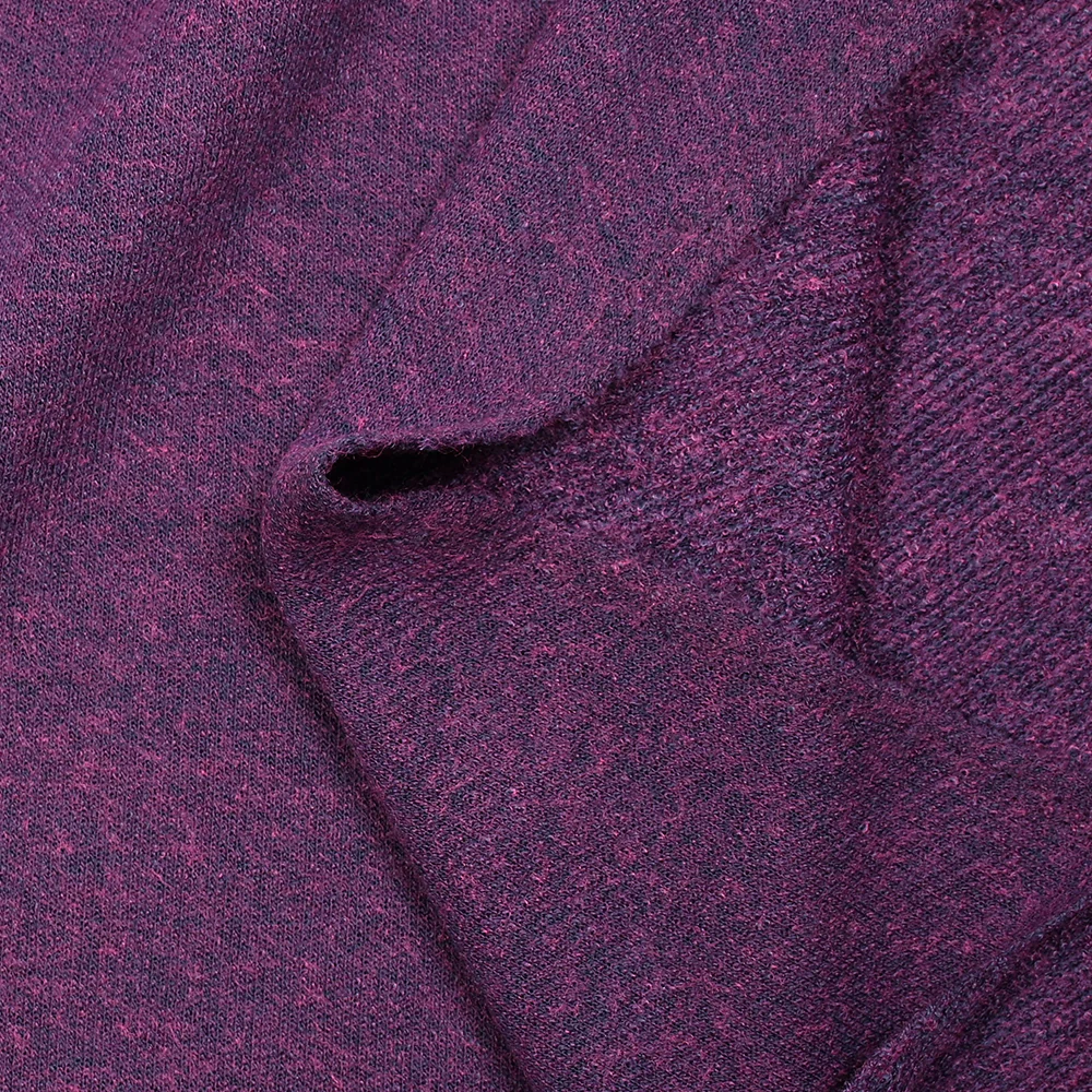 Maille polyester chinée violet fond bleu nuit - Image 3