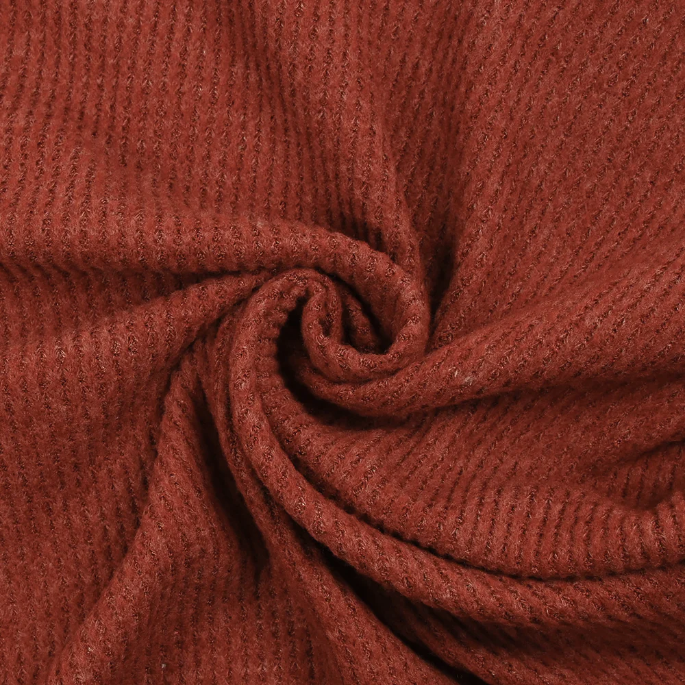 Maille texturée grattée Ori rouge rouille - Image 2