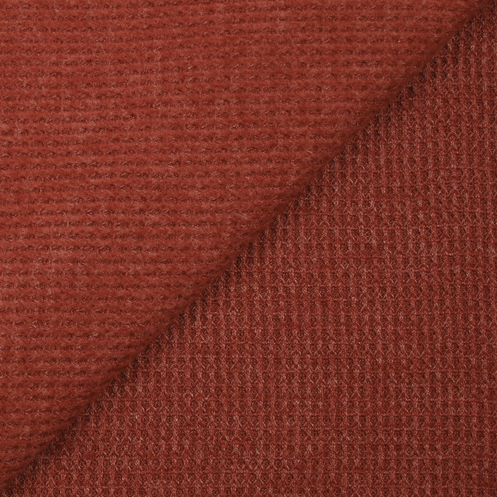Maille texturée grattée Ori rouge rouille - Image 4