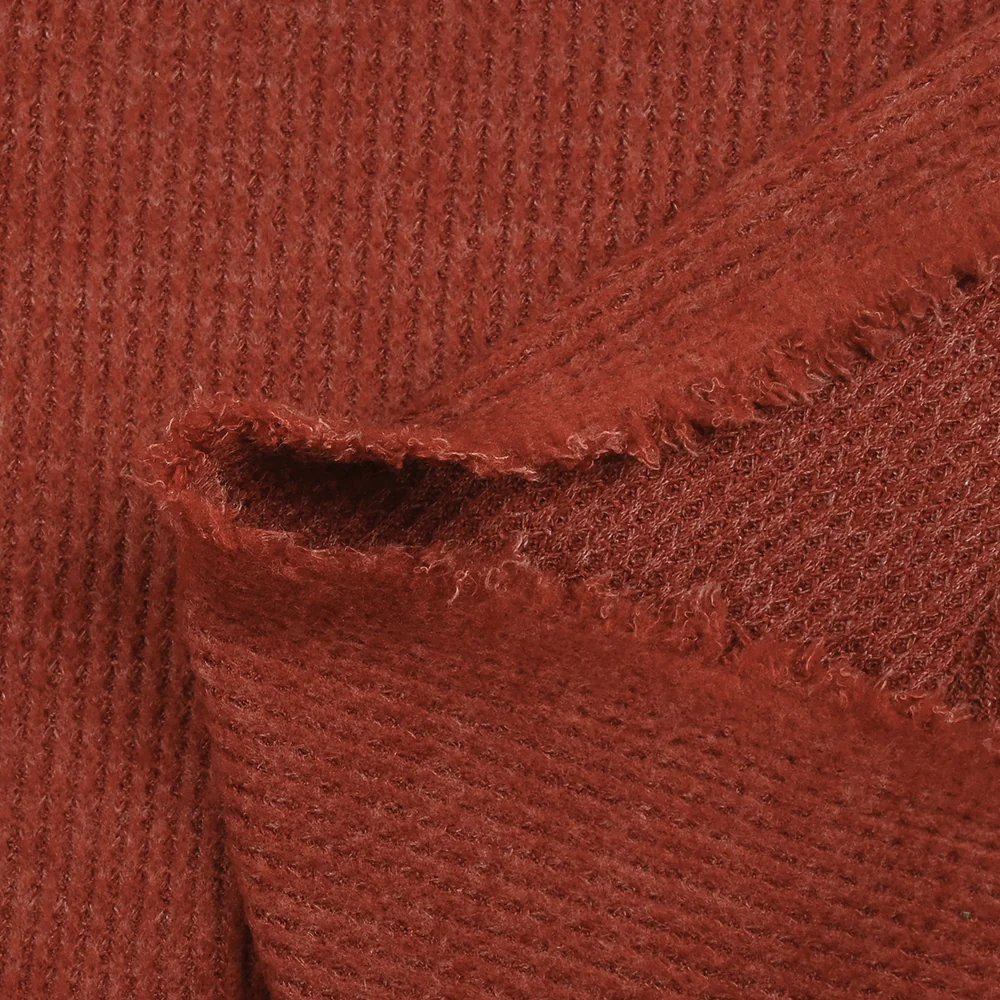 Maille texturée grattée Ori rouge rouille - Image 5