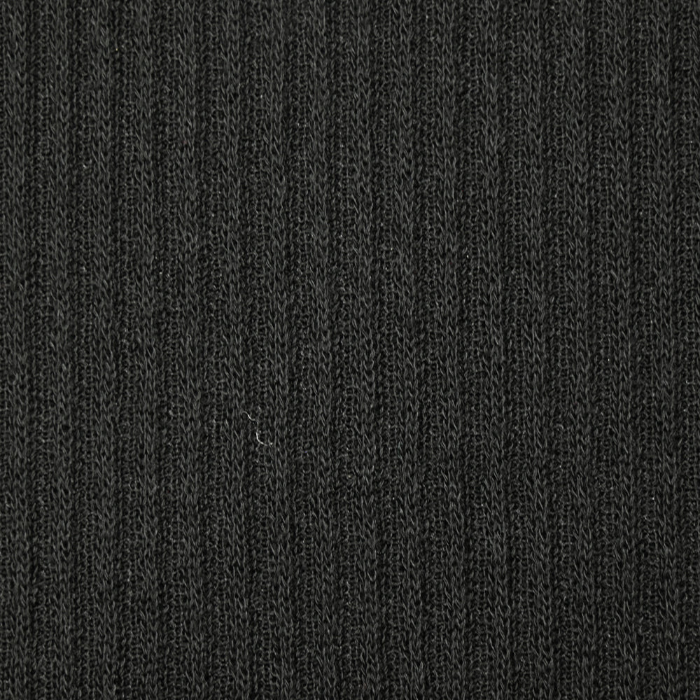 Maille tricot côtelée noir - Image 4