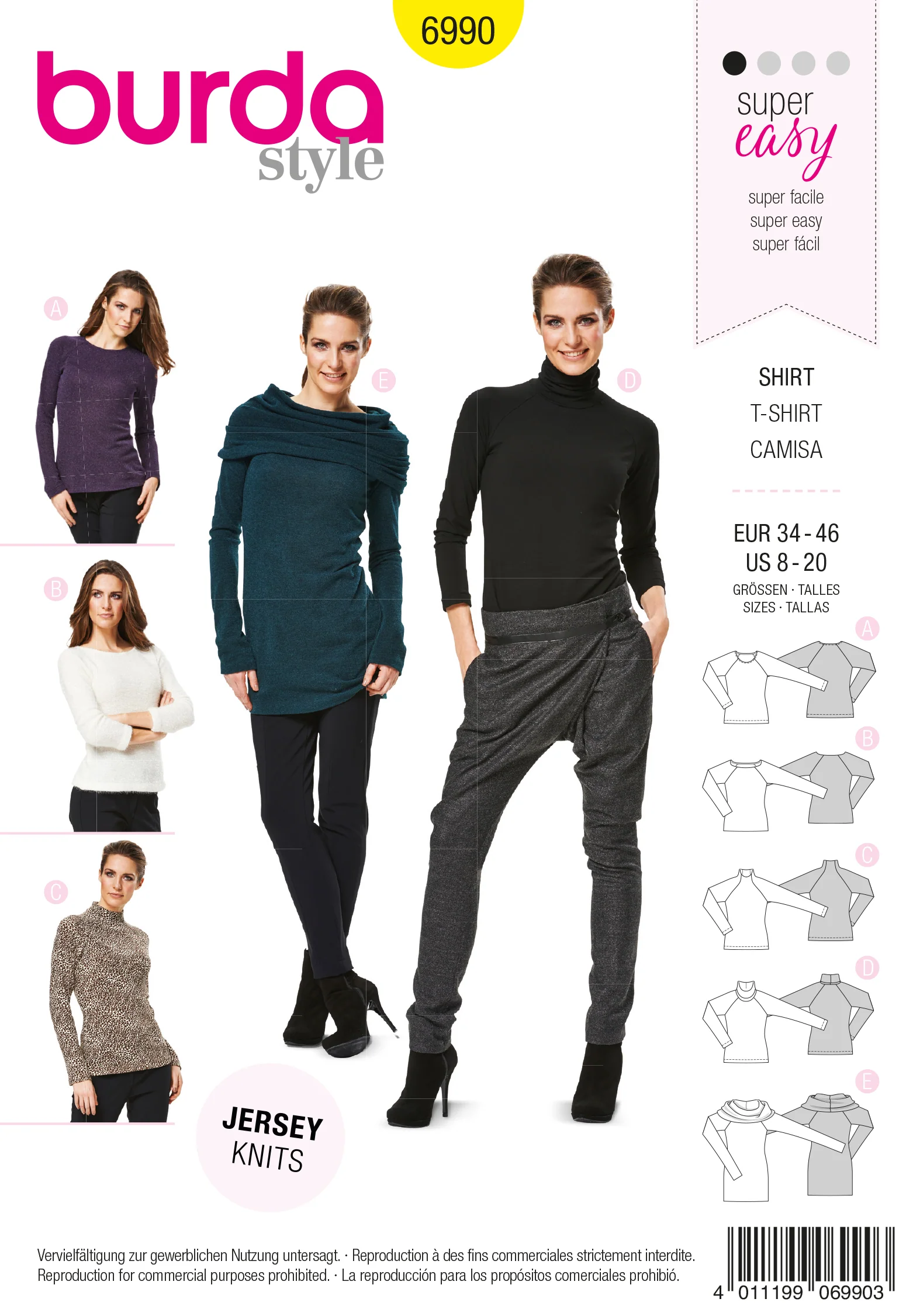 Patron n°6990 : T-shirt