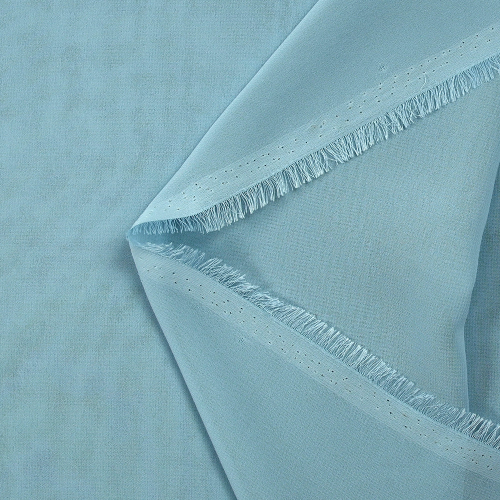 Mousseline de polyester bleu clair - Image 4