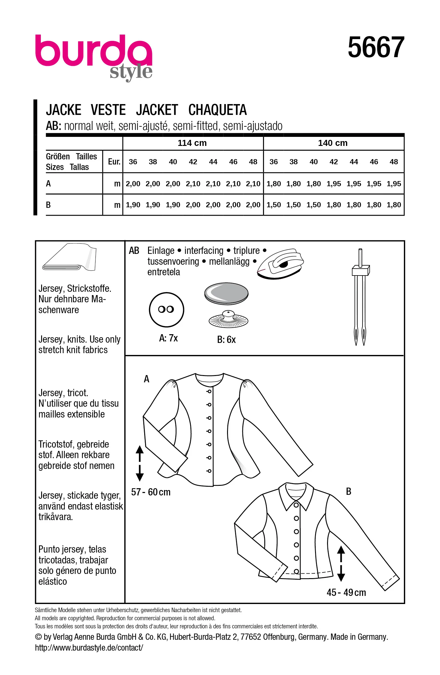Patron Burda n°5667 : Cardigan - Image 7