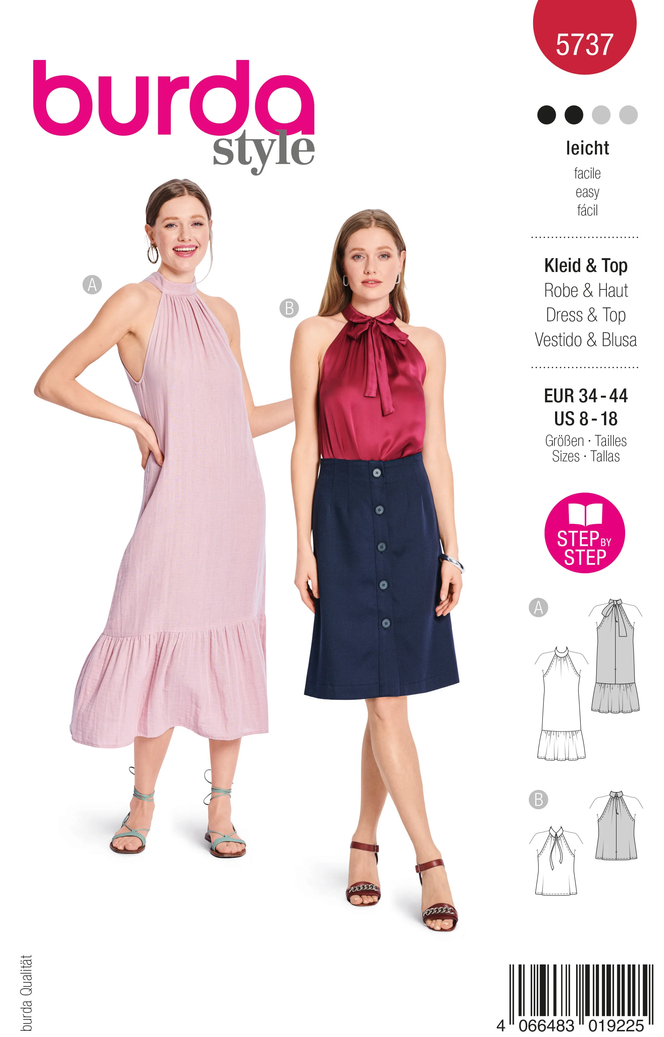 Patron Burda n°5737 : Robe & Haut