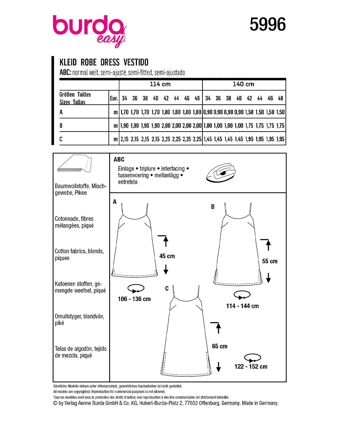 Patron Burda n°5996 : Robe - Image 5