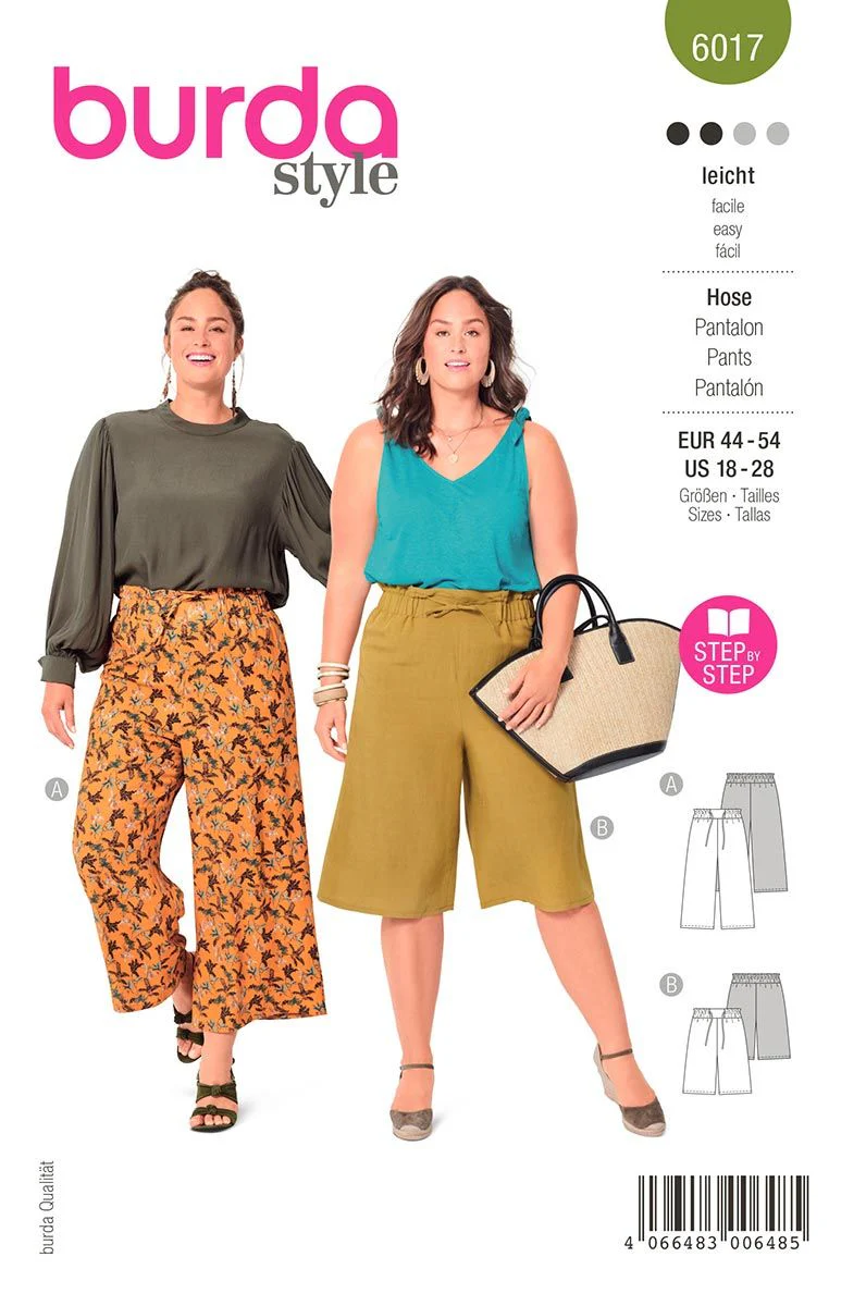 Patron Burda n°6017 : Pantalon
