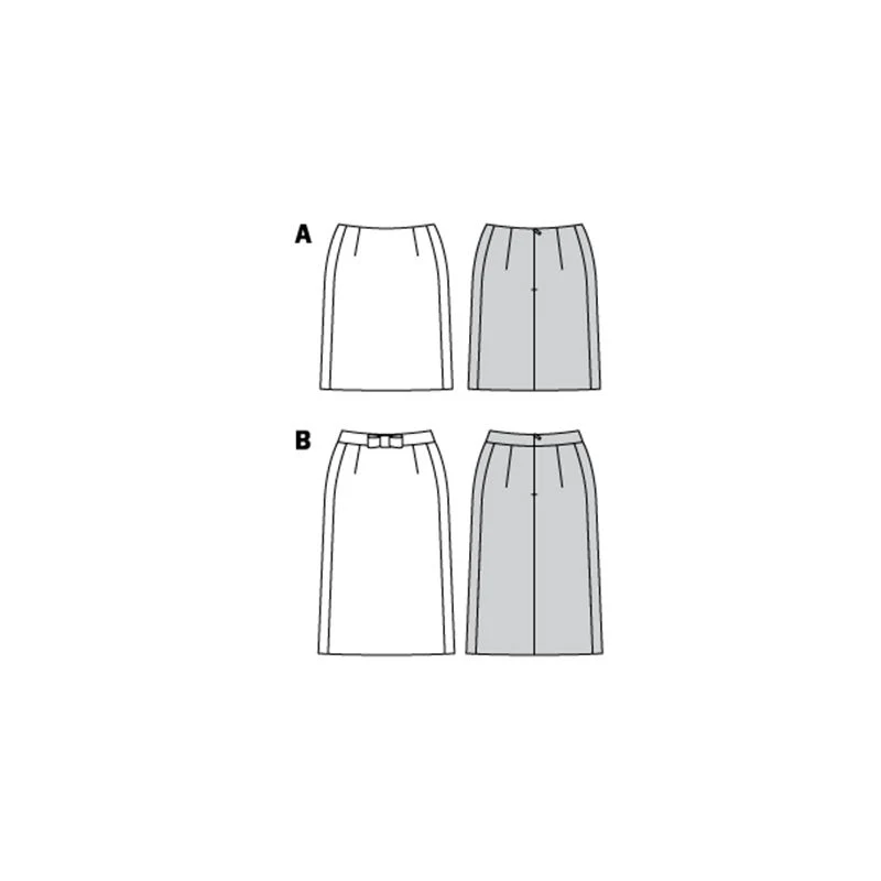 Patron Burda n°6181: Jupe droite ceinture avec nÂud femme - Image 9