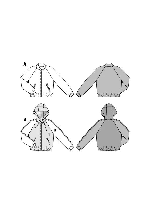 Patron Burda n°6478: Veste à capuche - Image 2