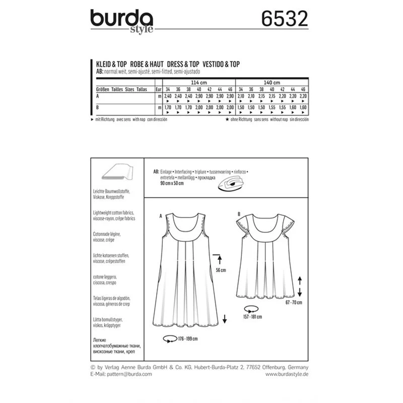 Patron Burda n°6532: Robe & Haut plissée - Image 2
