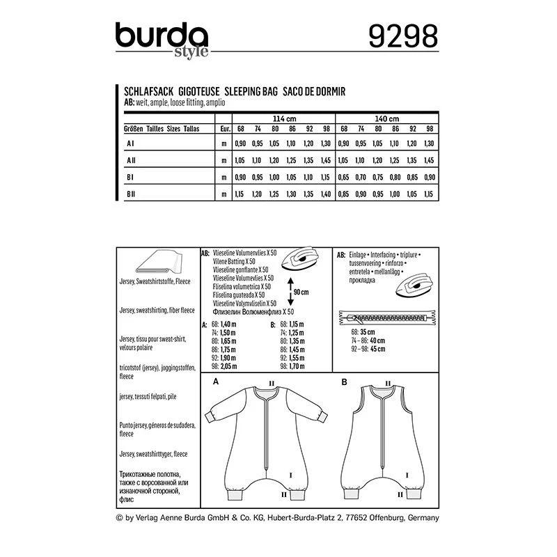 Patron Burda n°9298: Gigoteuse bébé - Image 8