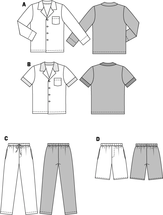 Patron n°6741 : Pyjama homme - Image 2