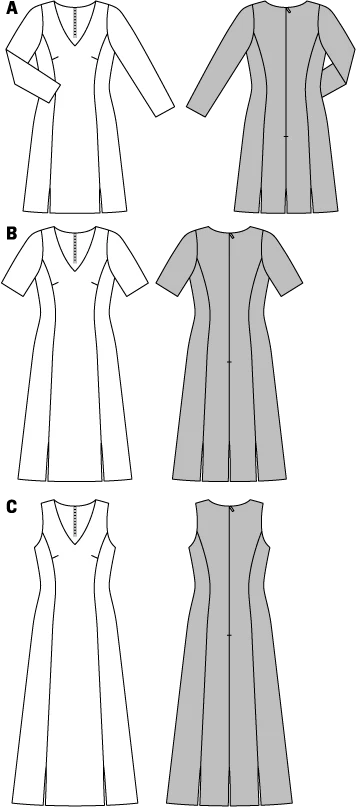 Patron n°6894 : Robe col en V - Image 2