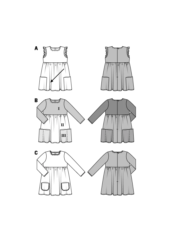 Patron N°9373 Burda : Robe bouffante - Image 2
