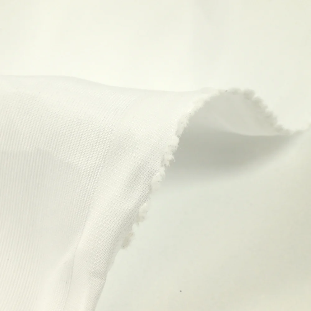 Piqué de polyester élasthanne blanc - Image 4