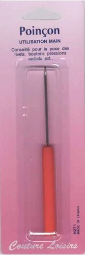 Poinçon pour pose rivets / oeillets / boutons