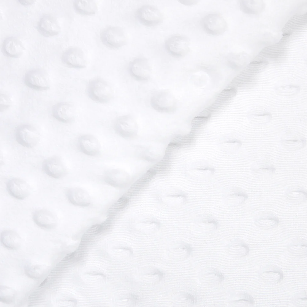 Polaire minky relief blanc - Image 2
