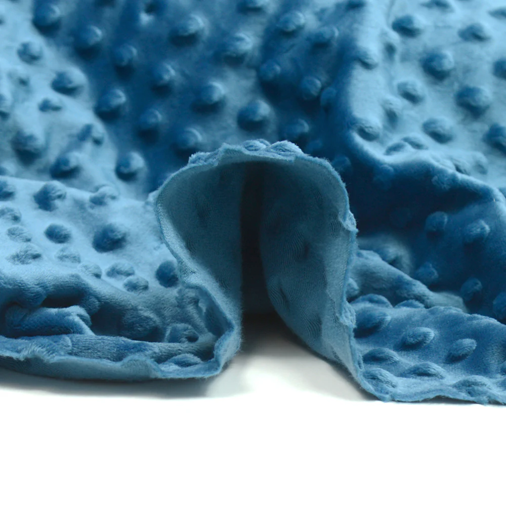 Polaire minky relief bleu - Image 6