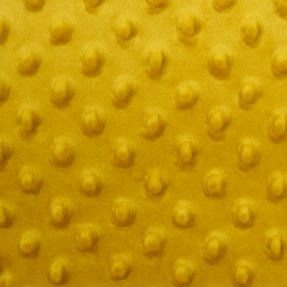 Polaire minky relief jaune moutarde - Image 2