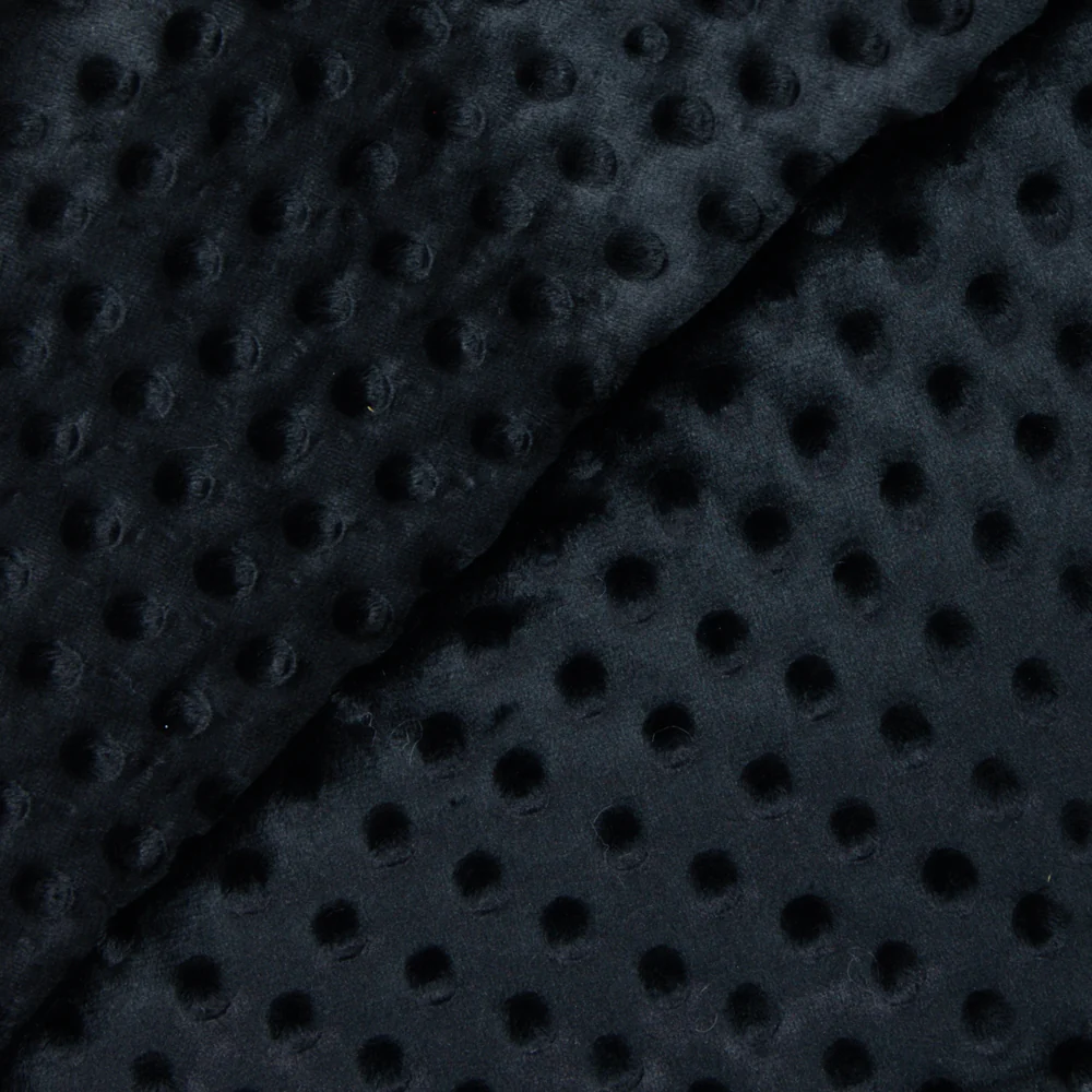 Polaire minky relief noir