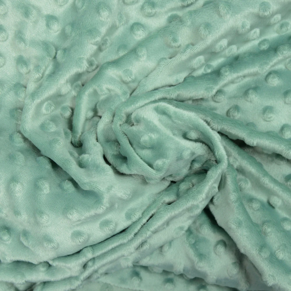 Polaire minky relief vert d'eau - Image 3