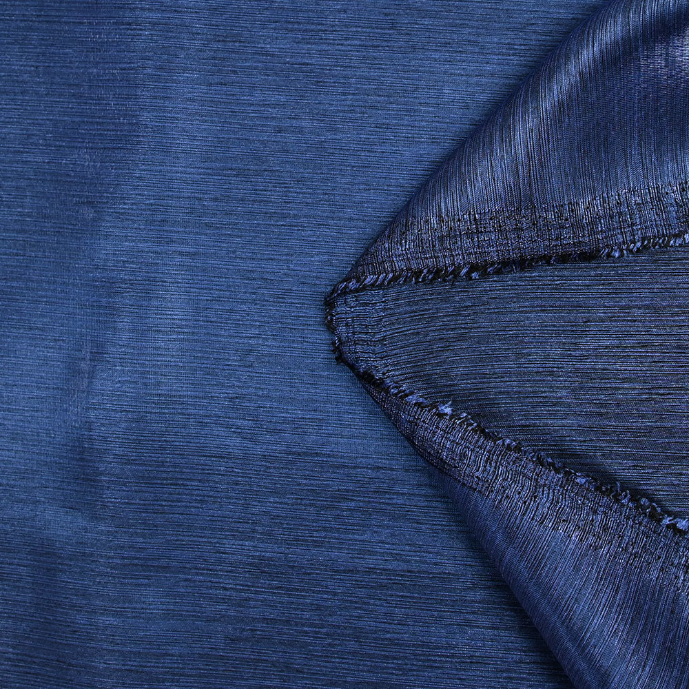 Polyester effet lamé bleu - Image 3