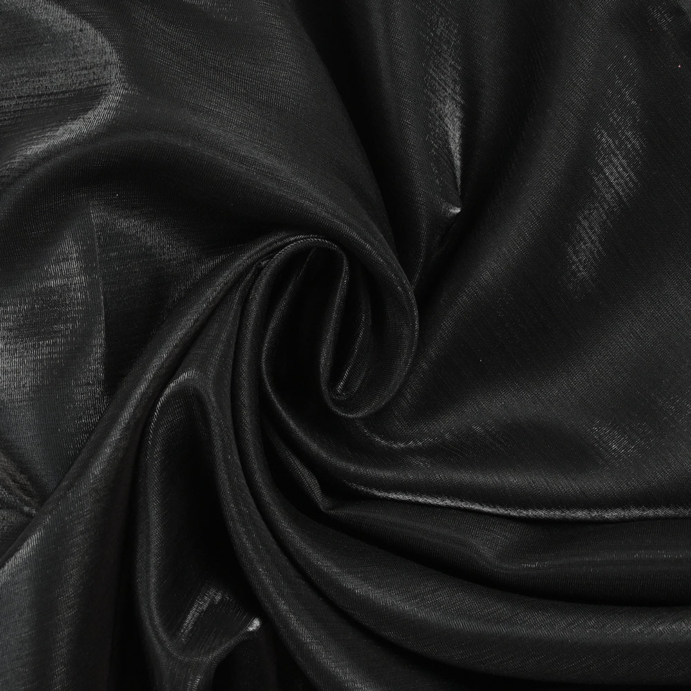 Polyester effet lamé noir - Image 2