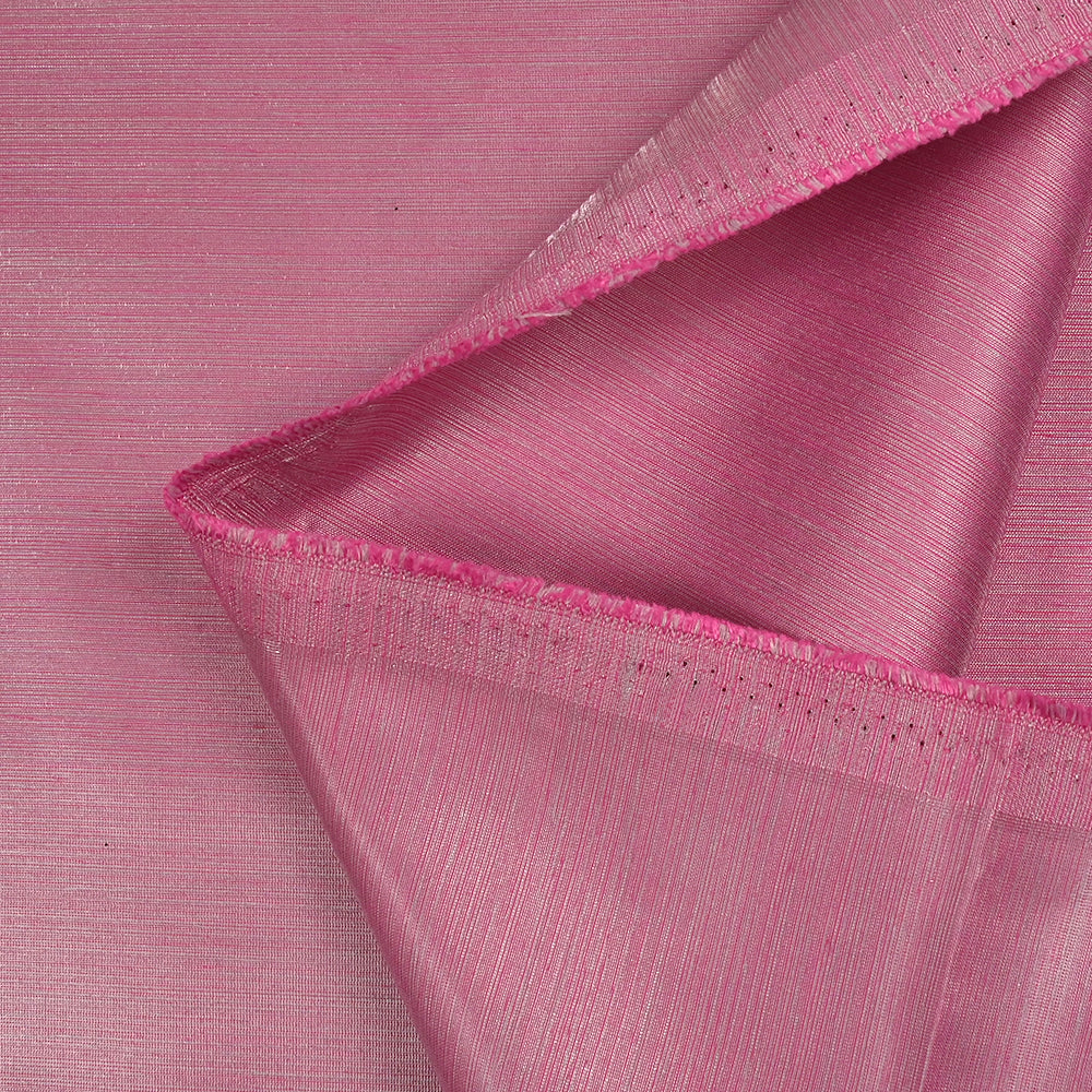 Polyester effet lamé rose - Image 3
