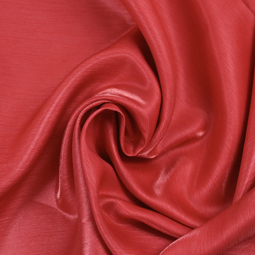 Polyester effet lamé rouge - Image 2