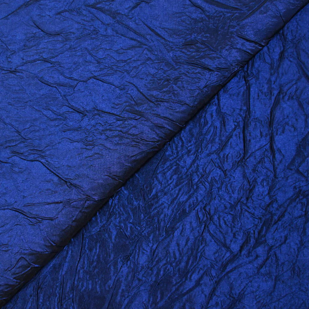 Polyester froissé Lola bleu de minuit