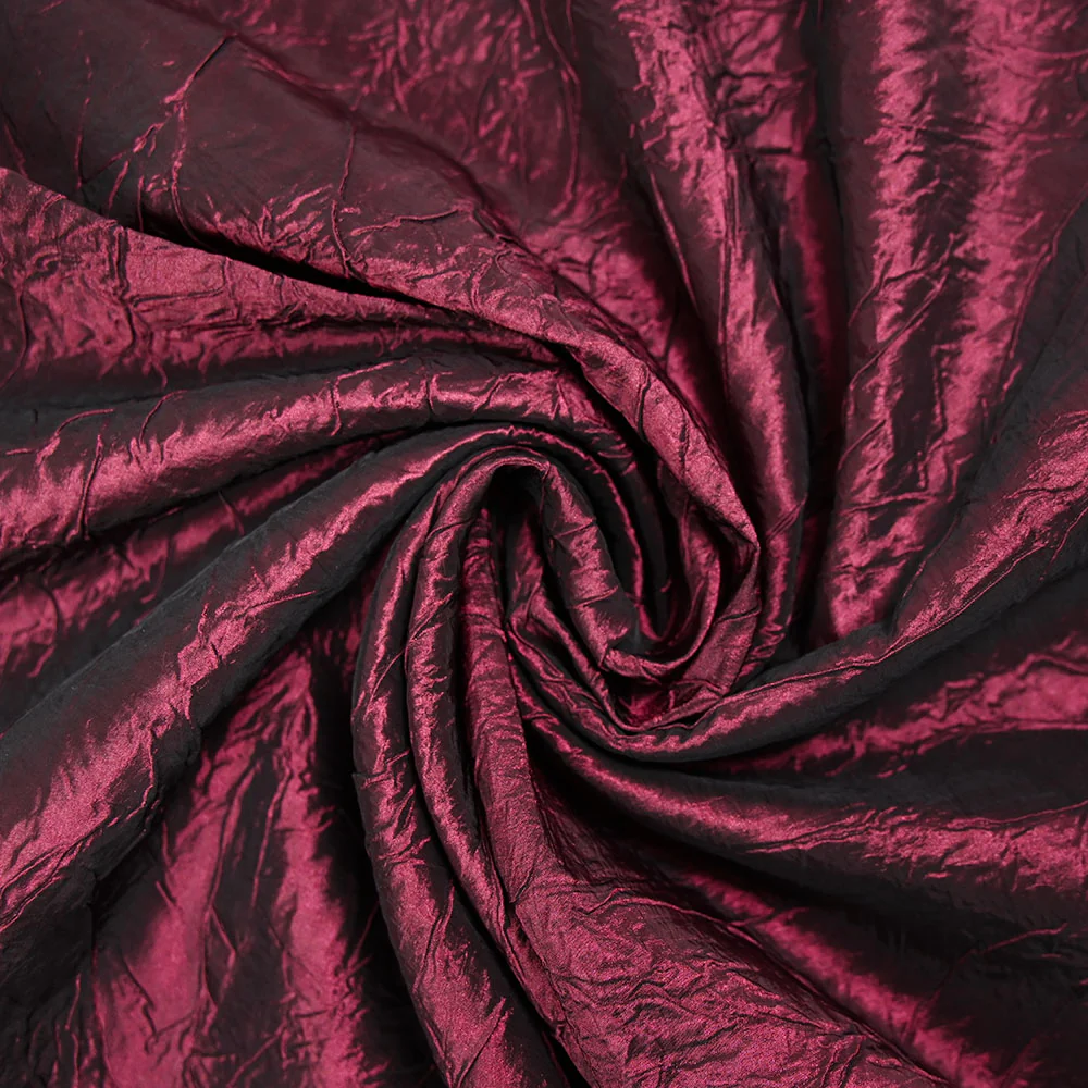 Polyester froissé Lola rouge lie de vin - Image 3