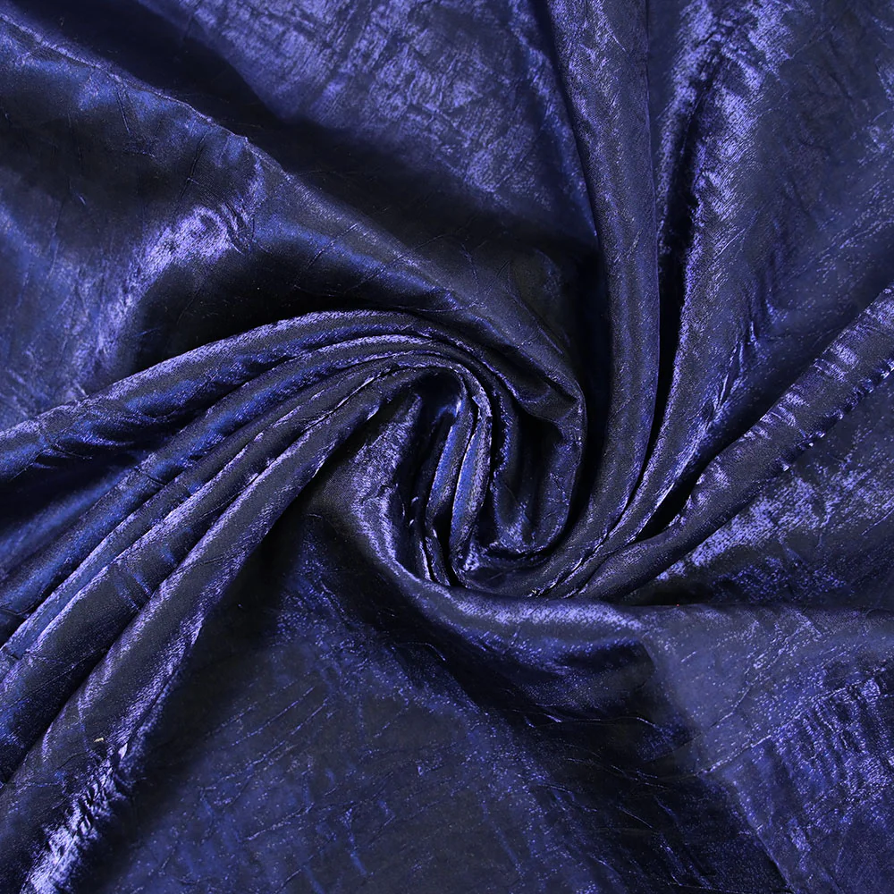 Polyester froissé Romane bleu indigo - Image 2
