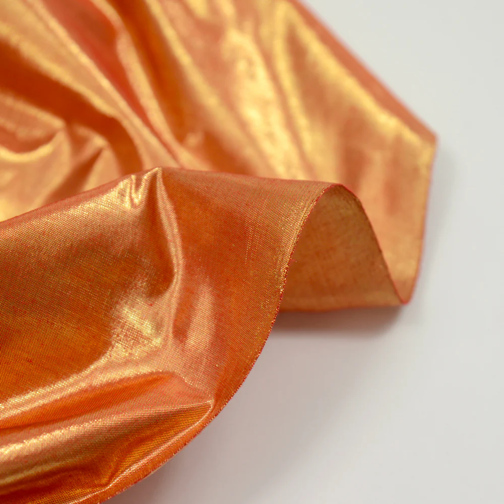 Polyester lamé orange - Image 3