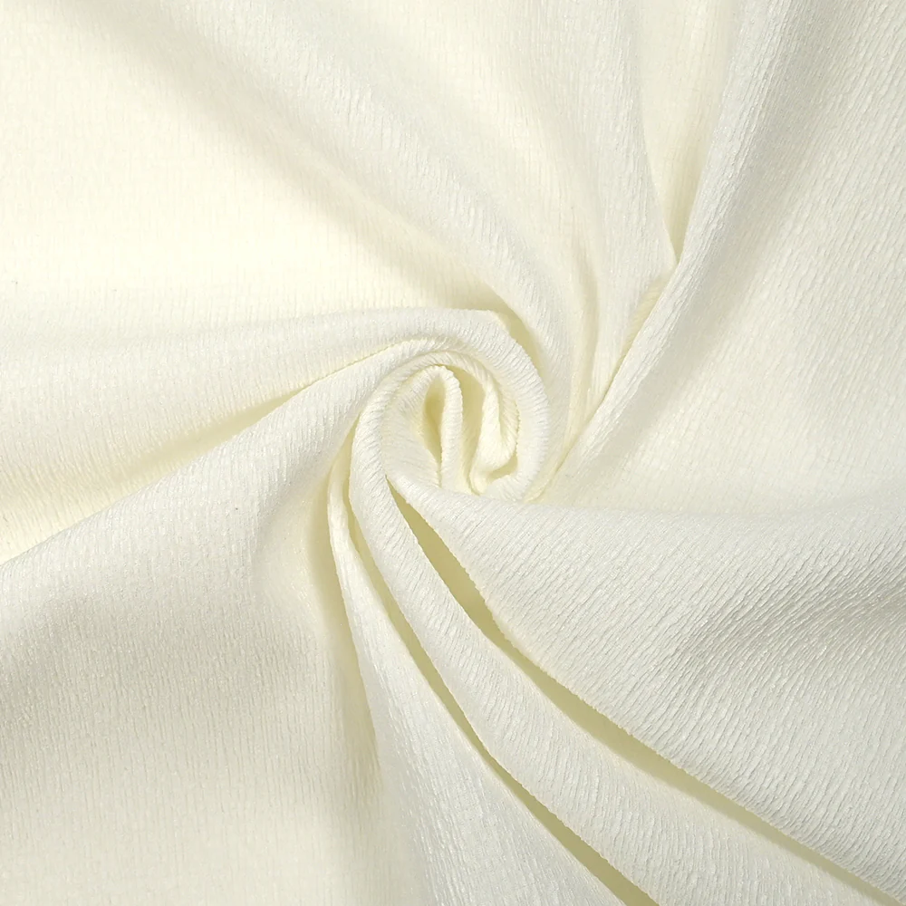 Polyester smocké blanc cassé - Image 2