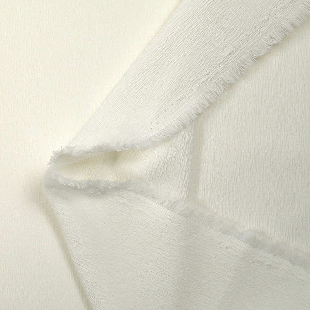 Polyester smocké blanc cassé - Image 4