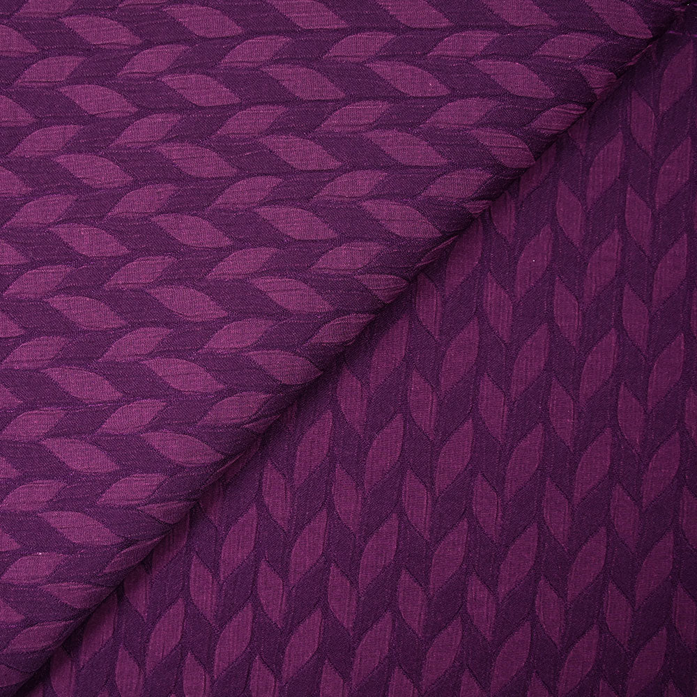 Polyviscose jacquard tresses violine