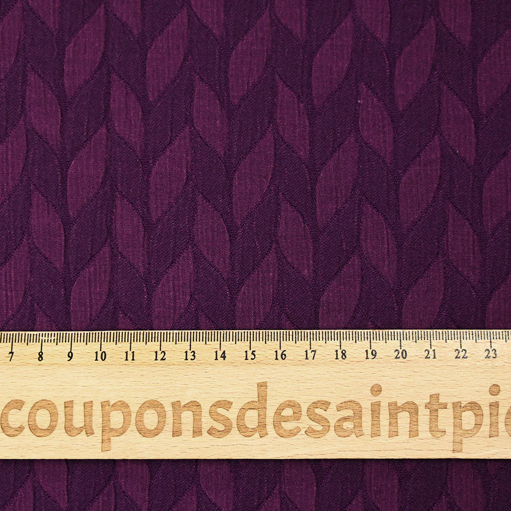 Polyviscose jacquard tresses violine - Image 3