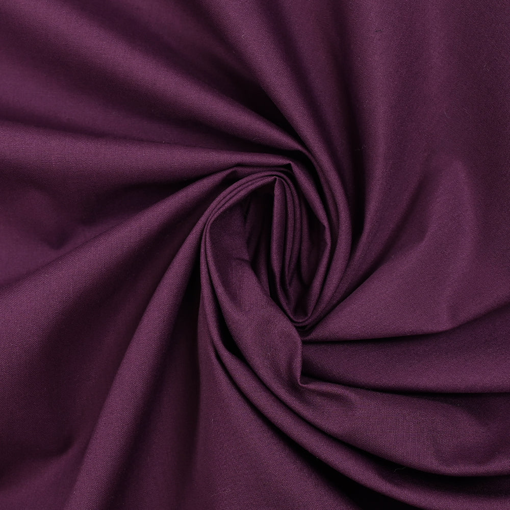 Popeline de coton aubergine - Image 2