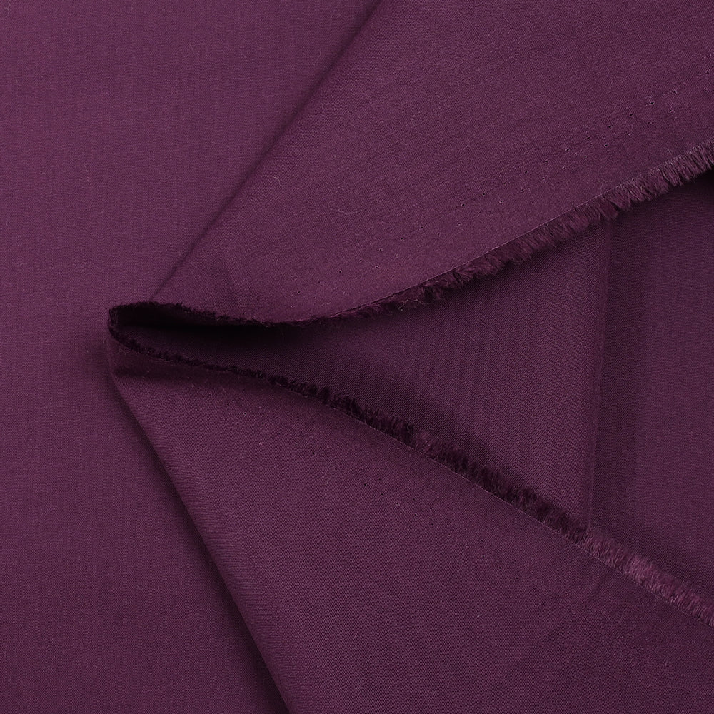Popeline de coton aubergine - Image 3