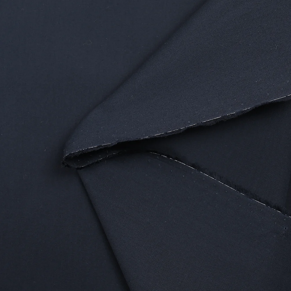 Popeline de coton bleu marine - Image 3