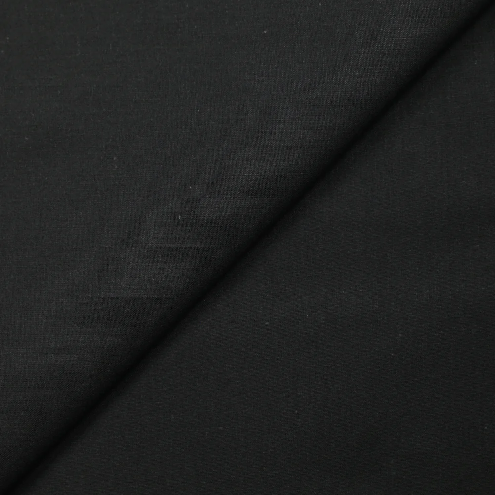 Popeline de coton Noé noir