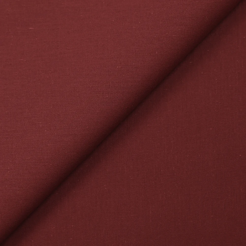 Popeline de coton Noé rouge brique