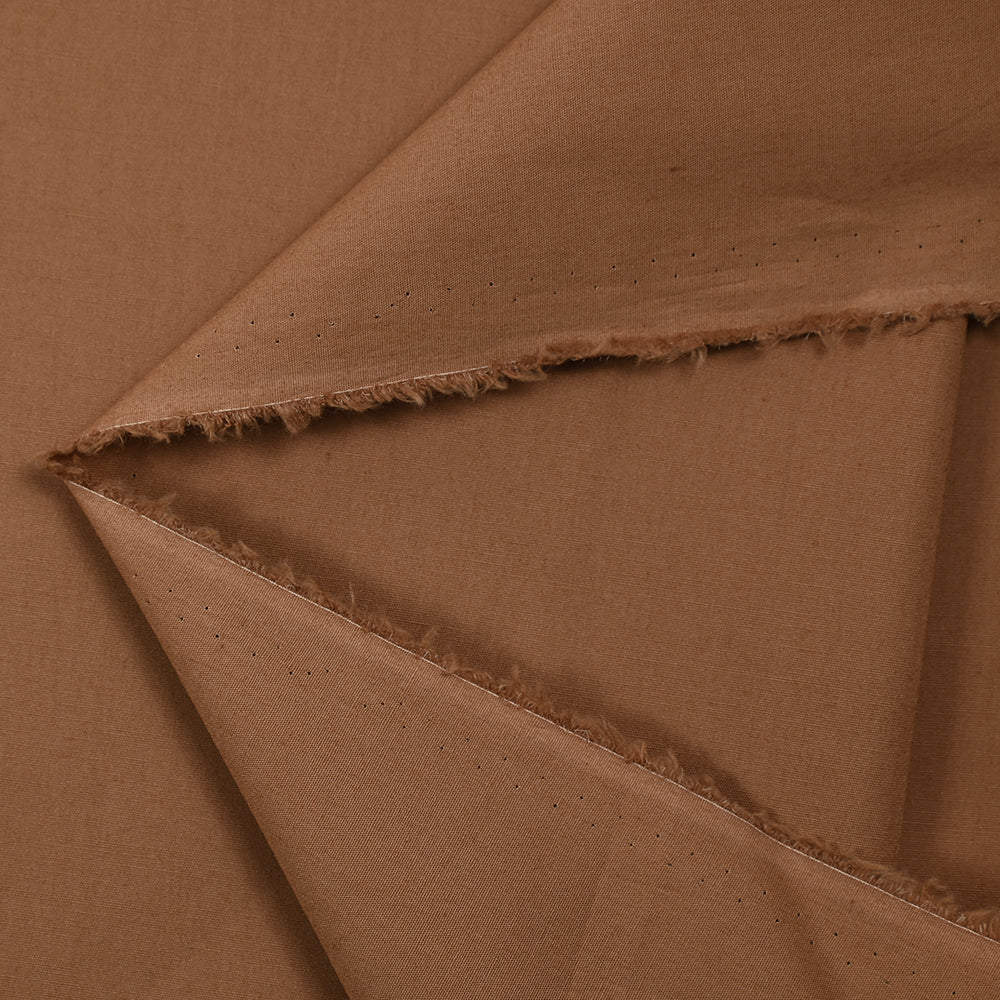Popeline de coton noisette - Image 3