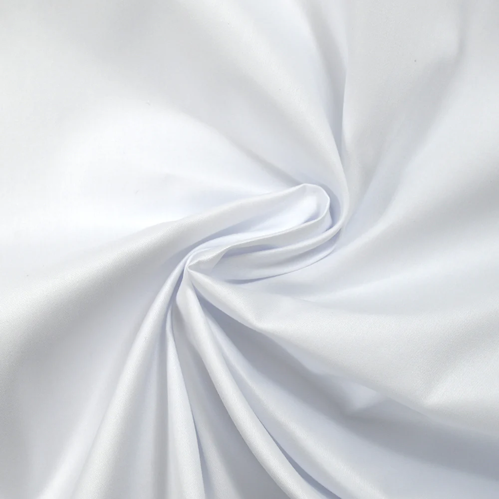 Popeline de coton satinée blanc - Image 2